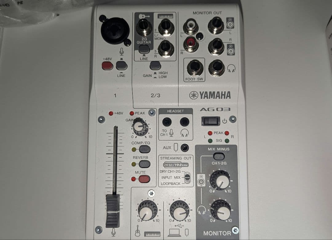 YAMAHA AG03 MK2 オーディオミキサー