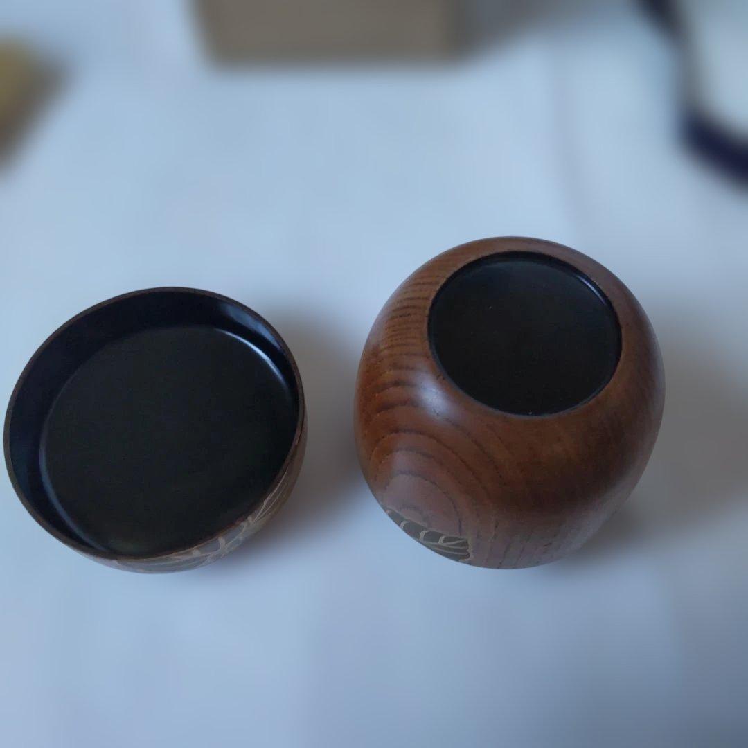 欅棗 中棗 塗師 林哲山 作 『 踊桐蒔絵 』棗 蒔絵 共箱 茶道具 美品 です