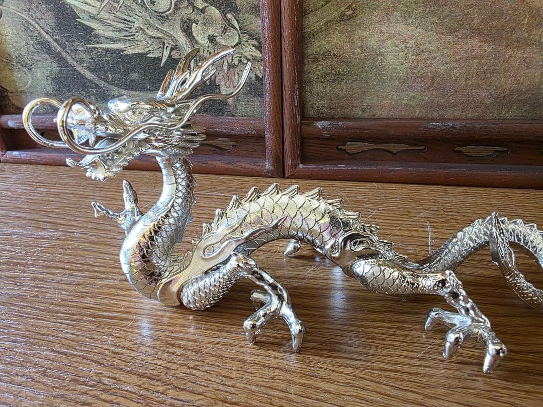 銀龍のみ　置物　開運　金運　風水　龍神様