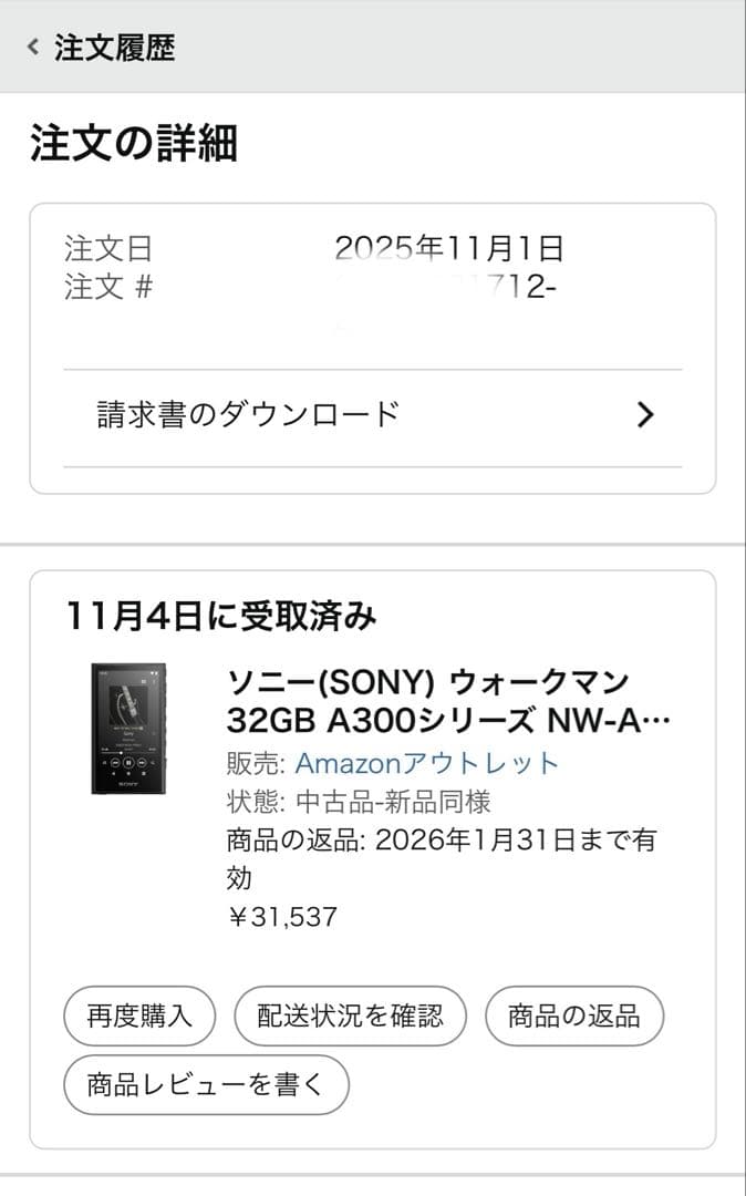 SONY ウォークマン NW-A306 32GB デジタルオーディオプレーヤー