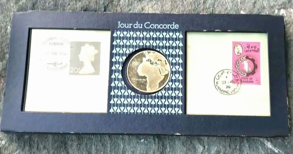 超音速旅客機 コンコルド エールフランス 就航記念 シルバーメダル 記念切手