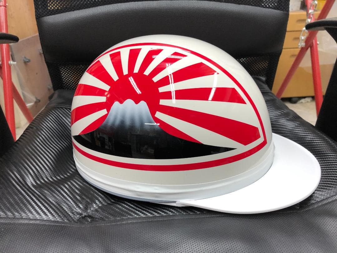 コルク半　カスタム　富士日章　三つボタン　白赤　文字無　高級クリヤ送料無料