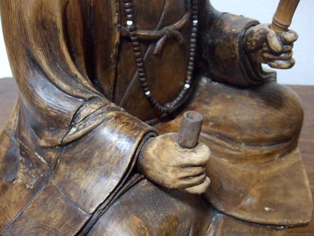 時代物 木造 玉眼 座像 仏像 寄木 仏教美術 木彫り