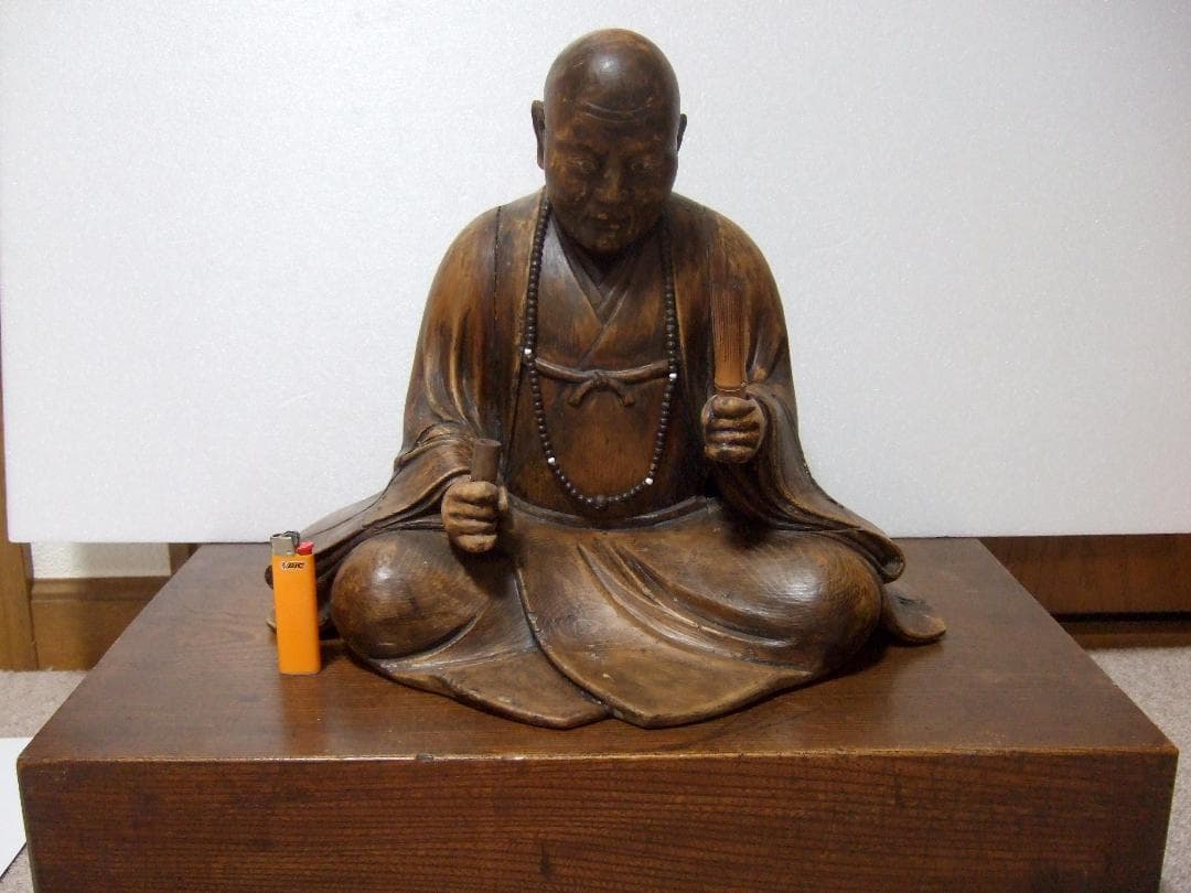 時代物 木造 玉眼 座像 仏像 寄木 仏教美術 木彫り