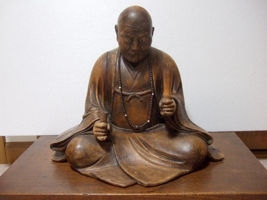 時代物 木造 玉眼 座像 仏像 寄木 仏教美術 木彫り
