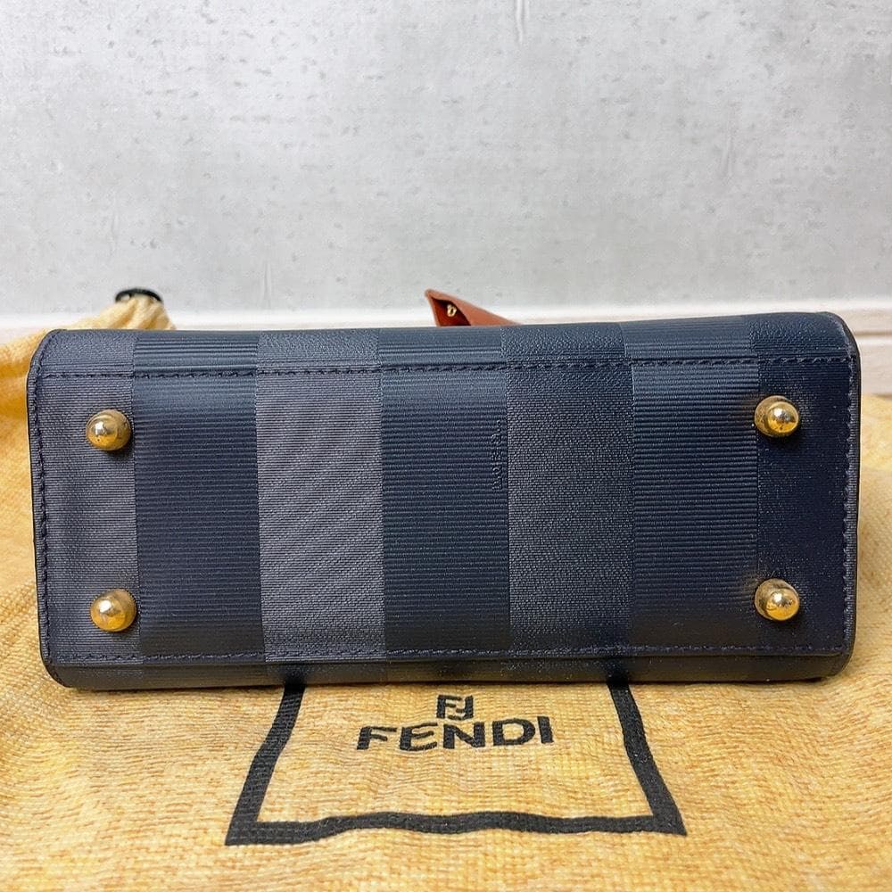 FENDI フェンディ ペカン柄 ハンドバッグ ショルダーバッグ 2way 金具