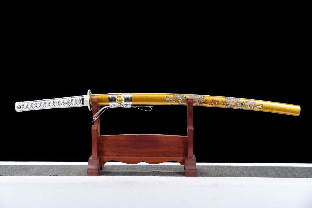 1053-武具 刀装具 日本刀　模造刀 居合刀 武士道 武蔵 鑑賞用 手鍛造打