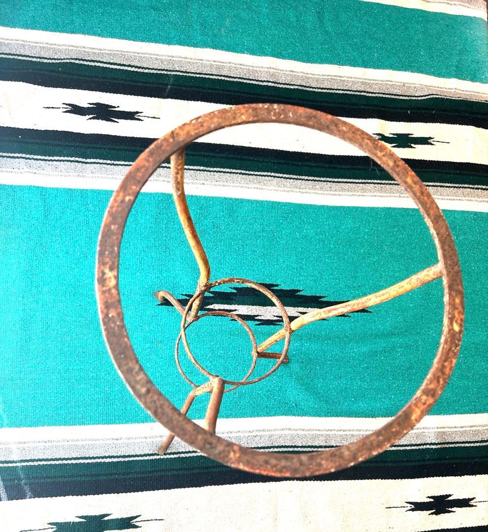 アンティーク消毒ホーロースタンド　レトロ