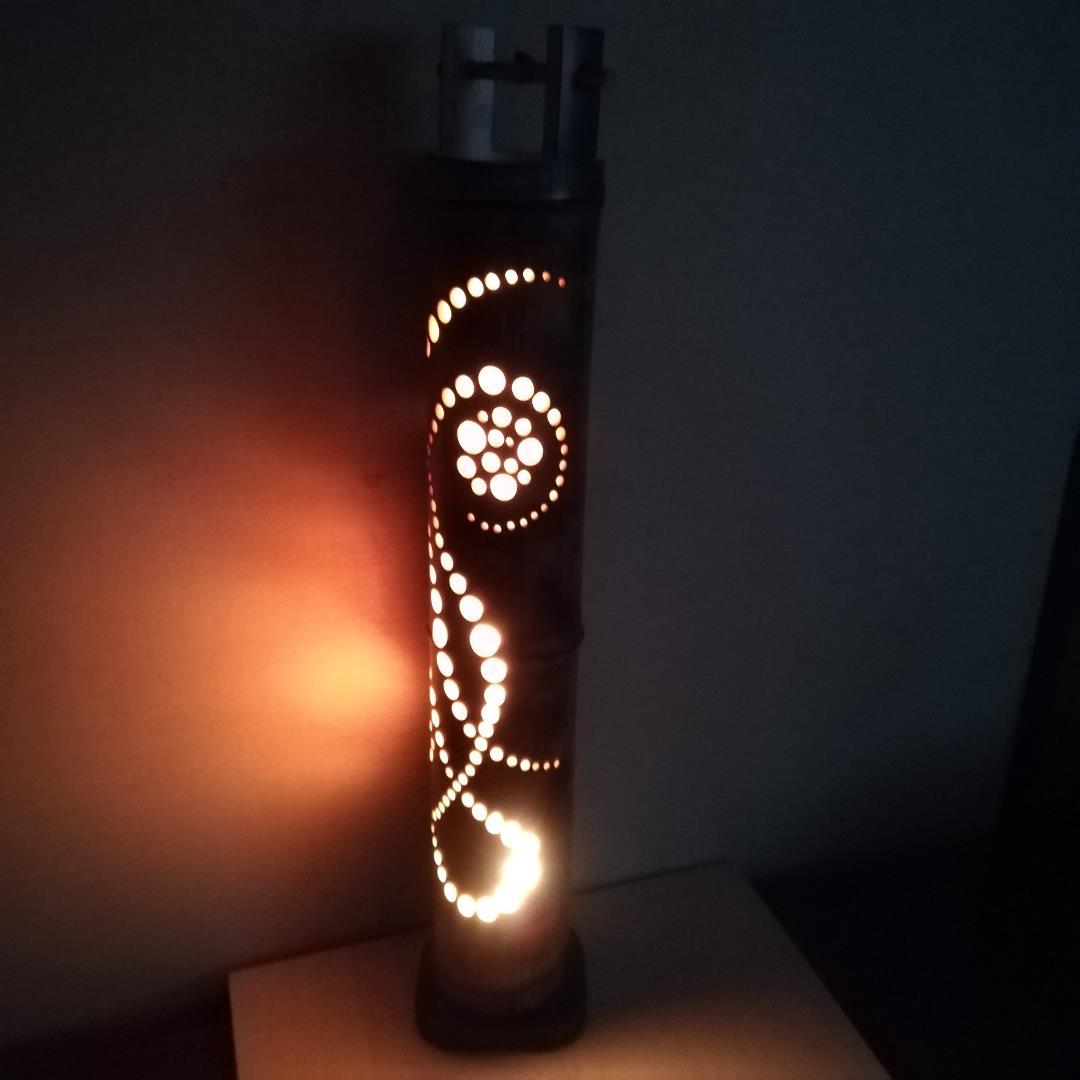 癒し灯火　竹灯籠　No23062