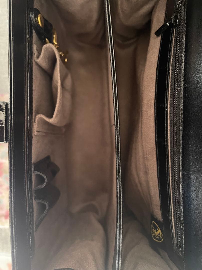 専用　JRA 最高峰 ポロサス クロコダイル 2WAY ハンドバッグ　ブラック