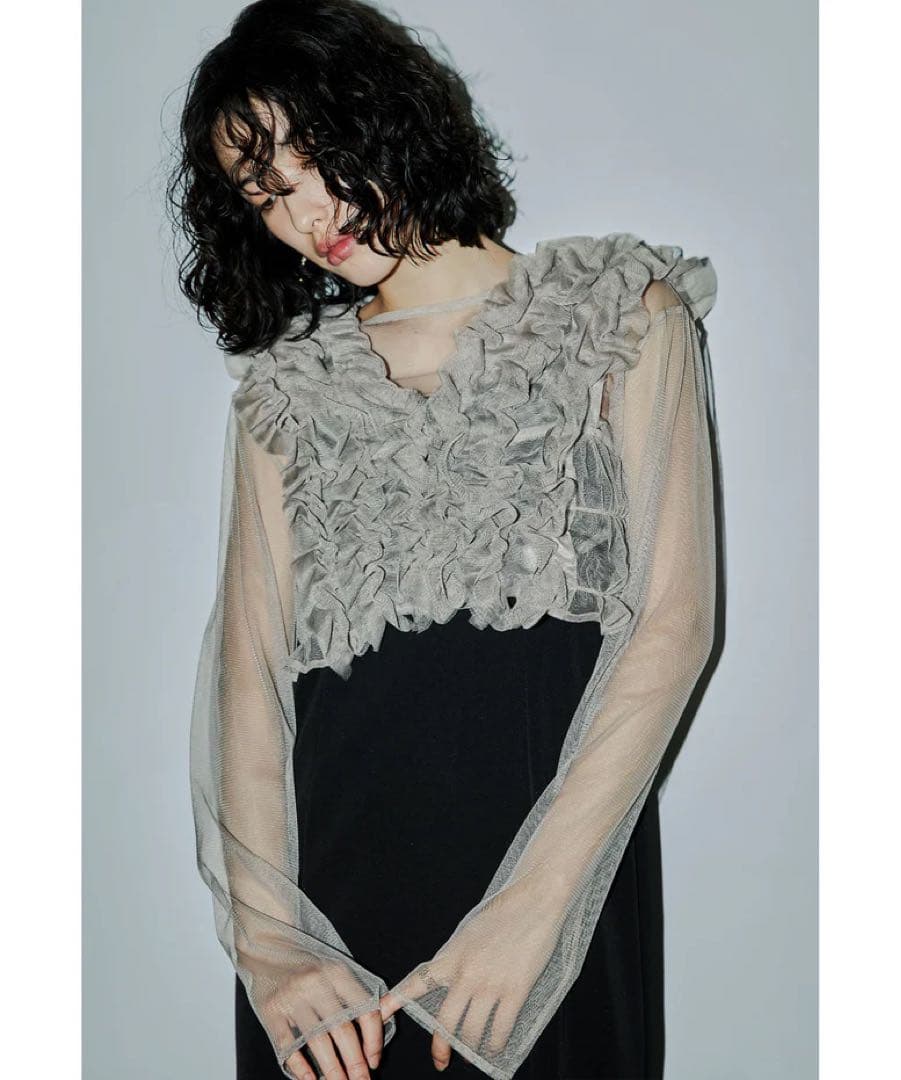 結婚式 many way フリルドレス 3点セット ベージュ ブラック