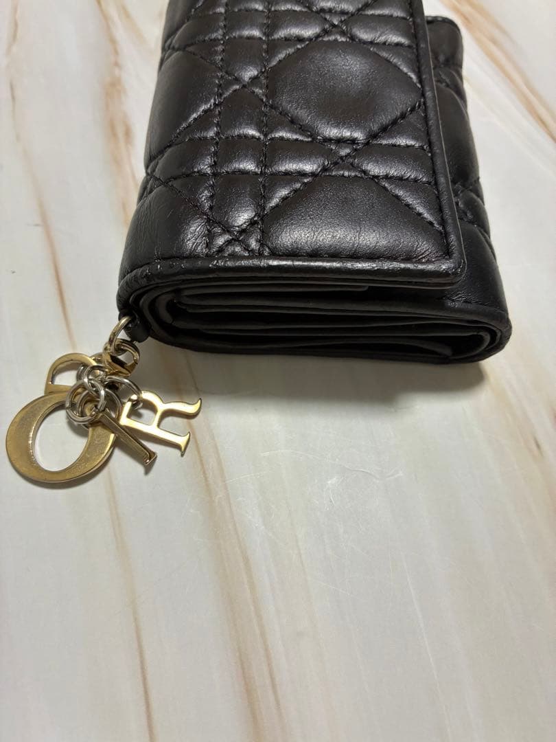 N*A様 Dior ロータスウォレット ブラック 三つ折り財布