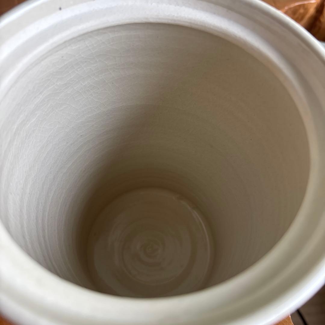 加藤喜一作 弥七田織部 細水指 茶道具 共箱