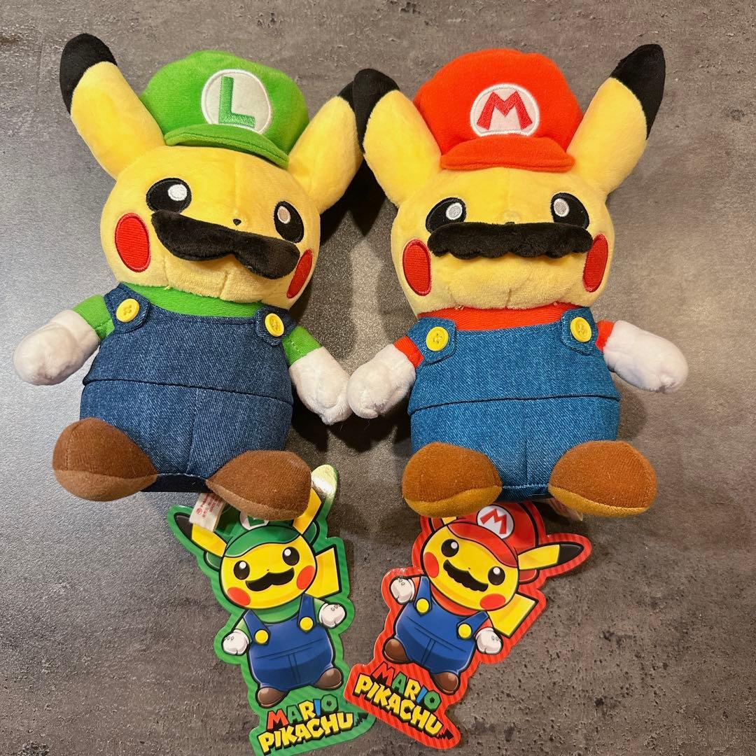 ピカチュウ マリオ　ルイージ　ぬいぐるみ