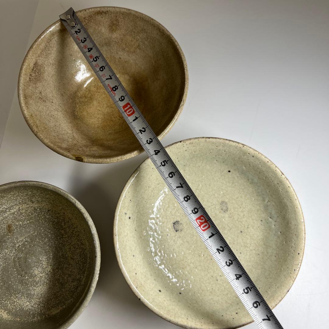 16~19世紀　高麗青磁皿、茶碗3客　東Y7-0806① トヒコ