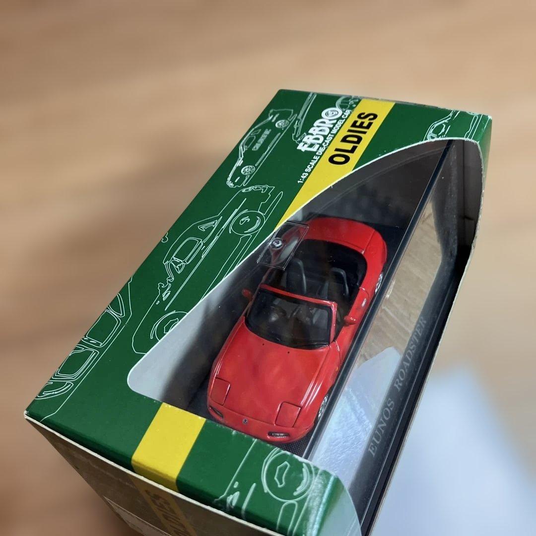 【未使用】エブロ1/43ユーノスロードスター（赤） レッド　メルカリ市限定