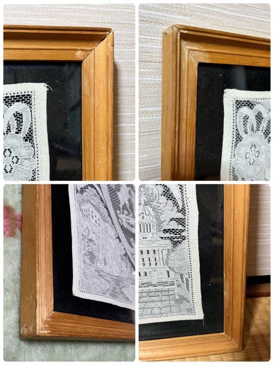 ⚠️1/4値下げ⚠️ノッティンガムレース アンティーク 額縁