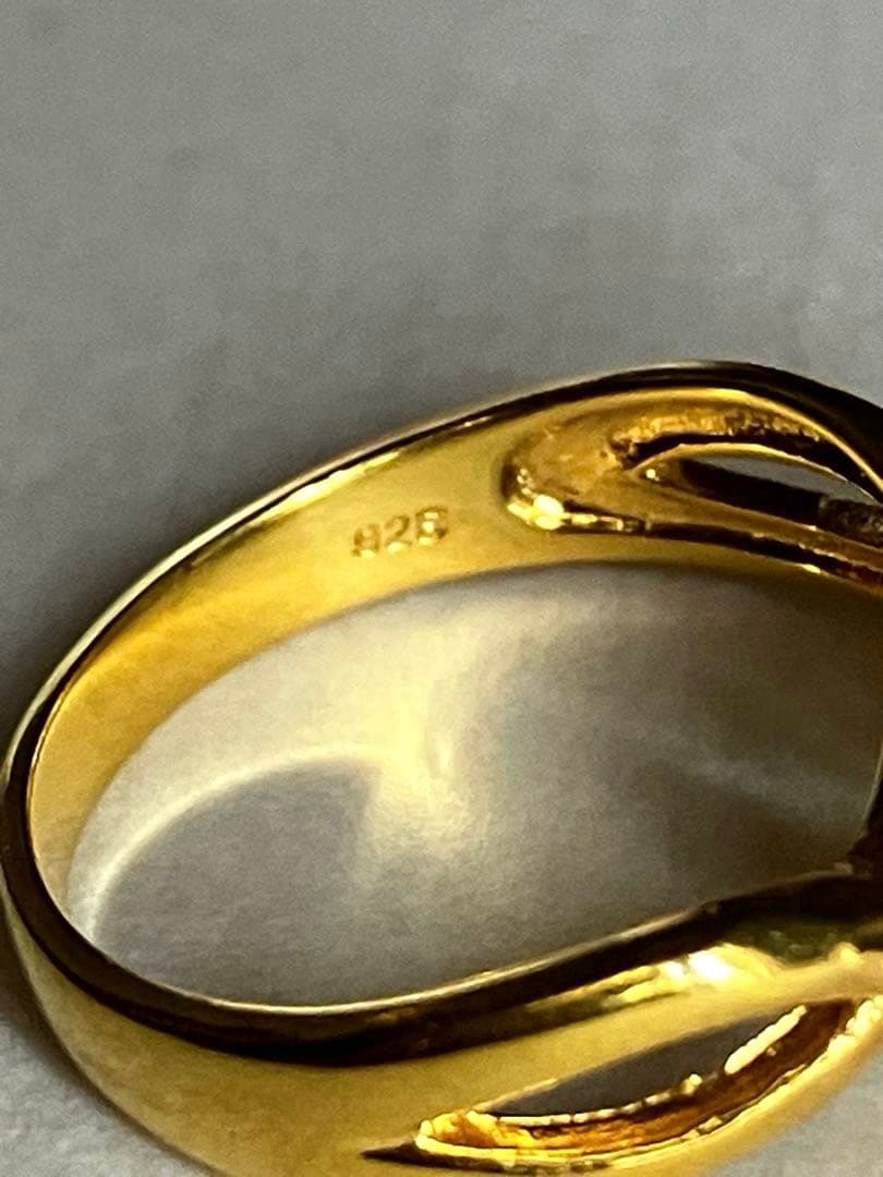 4.5ct アクアマリン・アメジストリング・指輪シルバー K18金YGゴールド