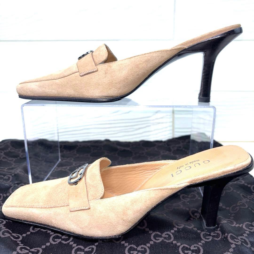 美品✨GUCCI グッチ ミュール サンダル GG 金具24.5cm