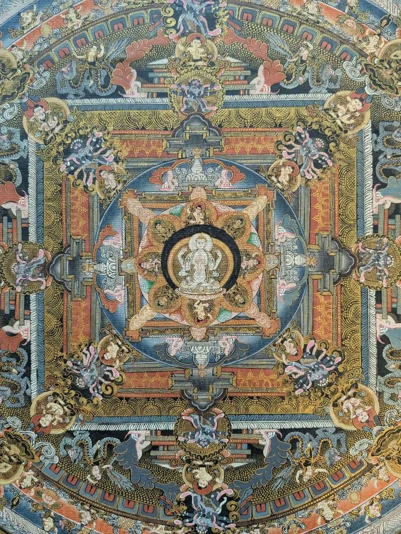 曼荼羅 特大 手描き 肉筆　絵画