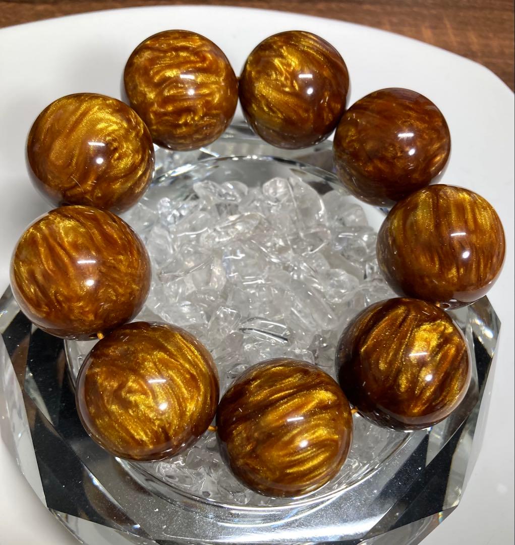 般*️様 天然石　人工石　金糸海柳　レアサイズ　超大玉　数珠　ブレスレット