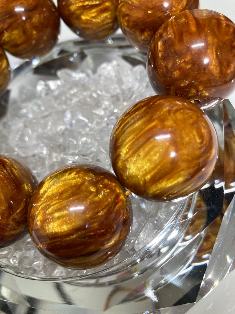 般*️様 天然石　人工石　金糸海柳　レアサイズ　超大玉　数珠　ブレスレット