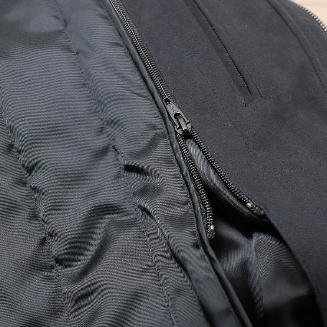 美品【バーバリー】2WAY ブルゾン LL ノバチェック ライナー付き ブラック