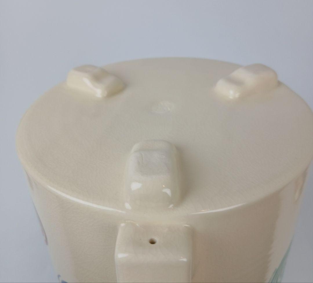 【美品】片口水次 茶道具 京焼 渦絵 山川巌 陶器製