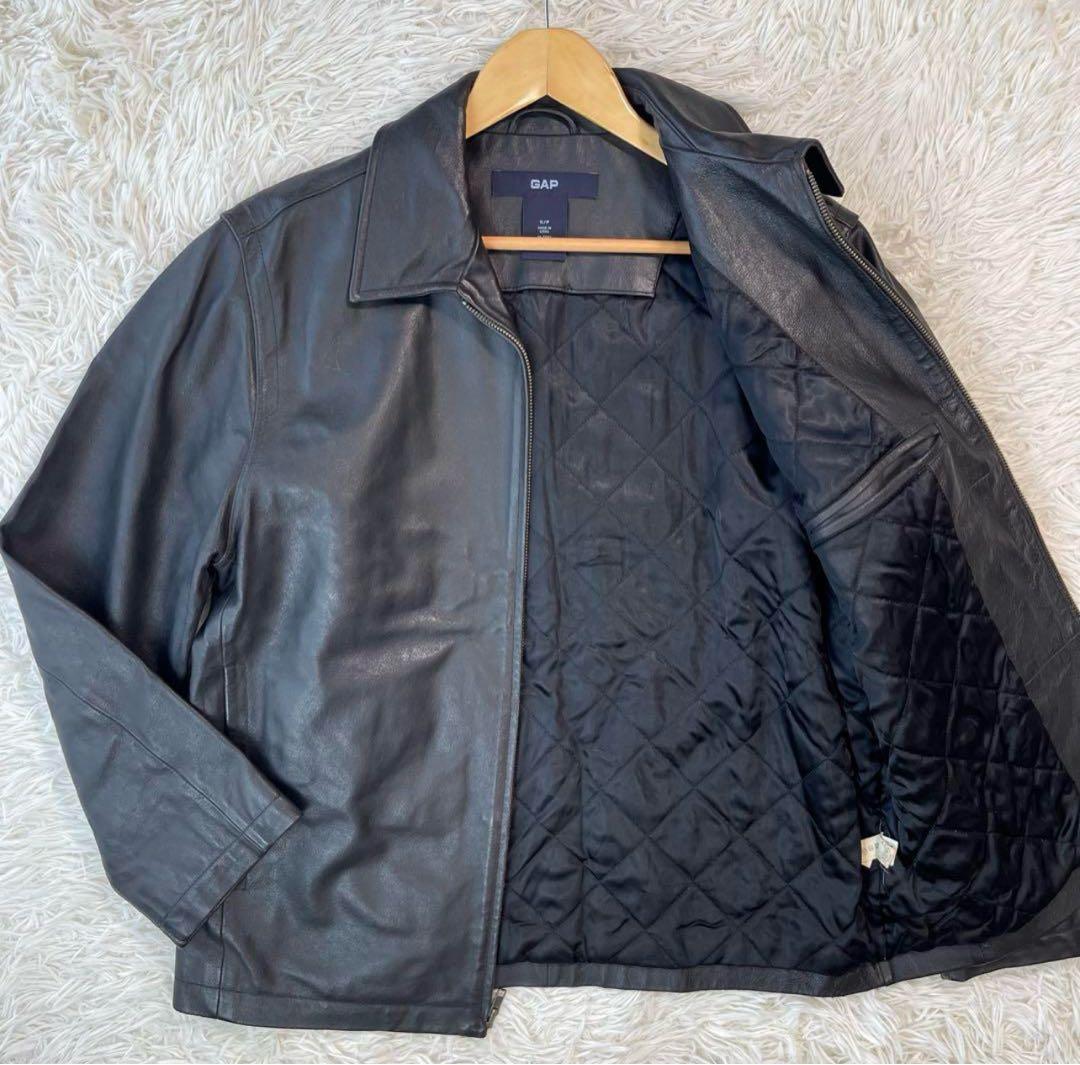 M相当/美品⚫︎OLD GAP ギャップ 牛革 カウレザー レザージャケット 黒