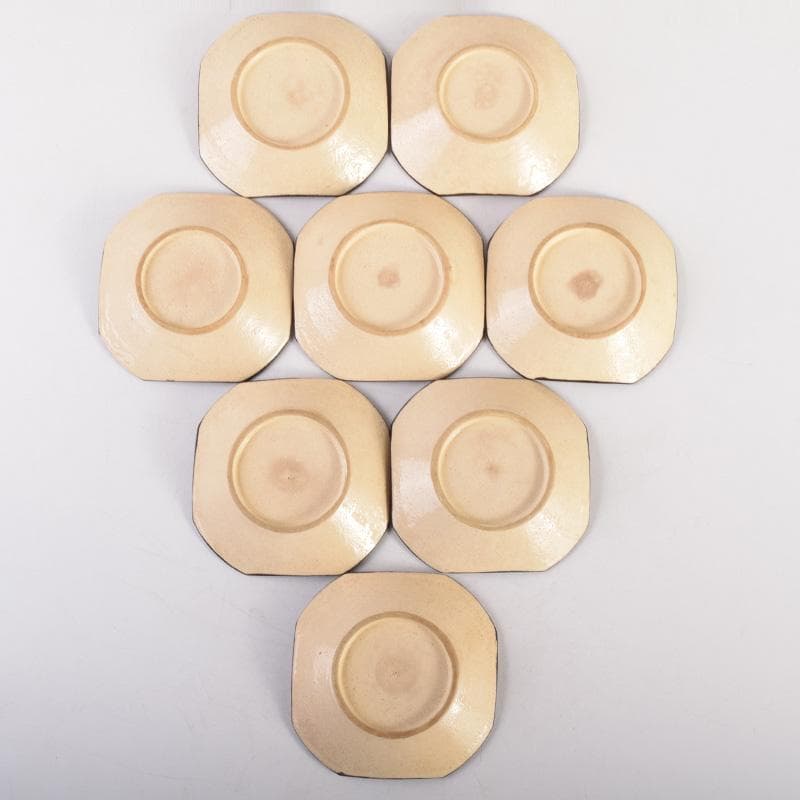 和食器　渦巻文　八角皿　八客　時代箱　C　7941