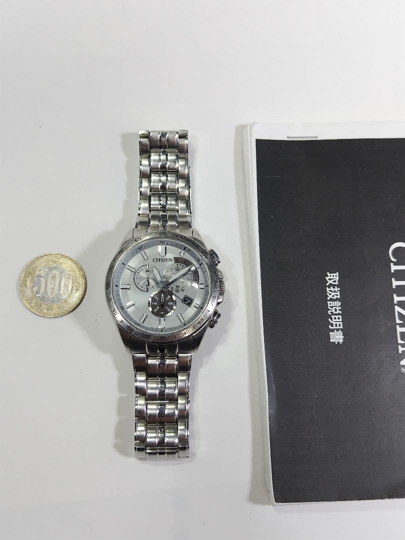 シチズン　アテッサ　エコドライブ　ソーラー電波時計　 クロノグラフ