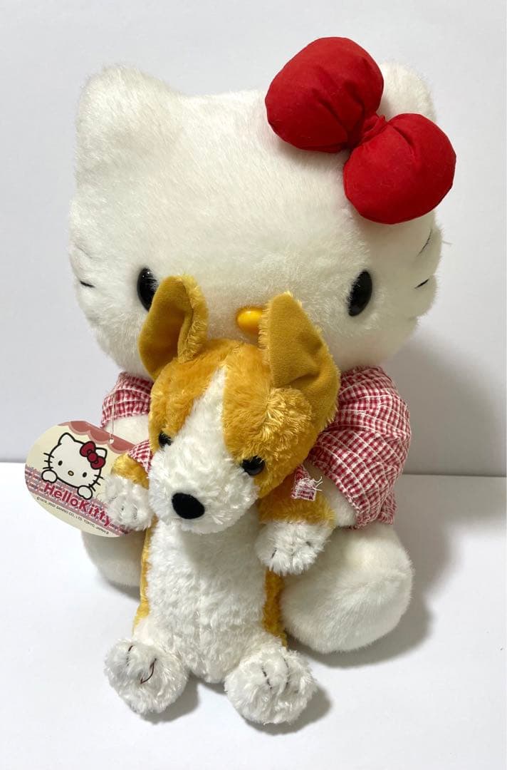 ハローキティ ぬいぐるみ コーギー抱っこ（Ｌ）2002