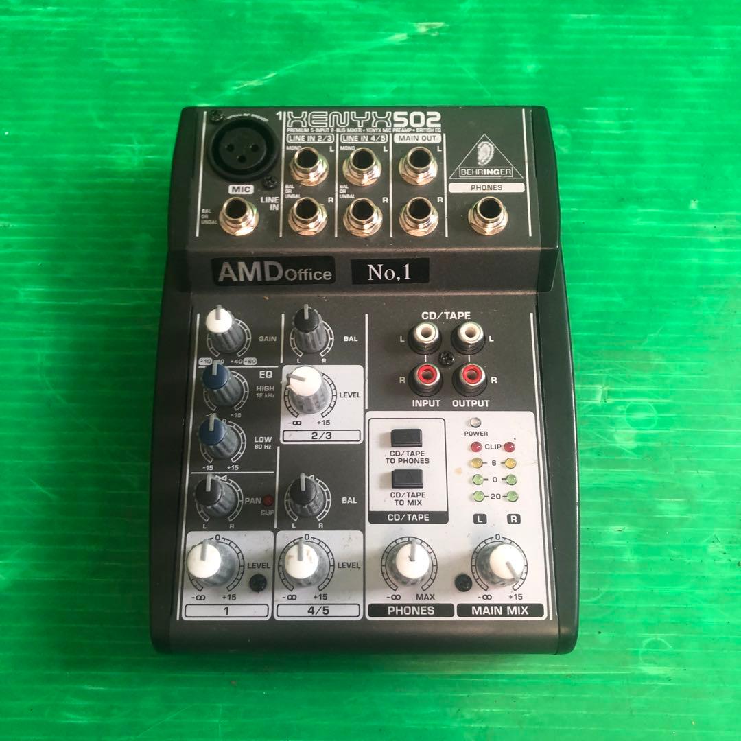 BEHRINGER XENYX 502 アナログミキサー 動作未確認 現状渡し