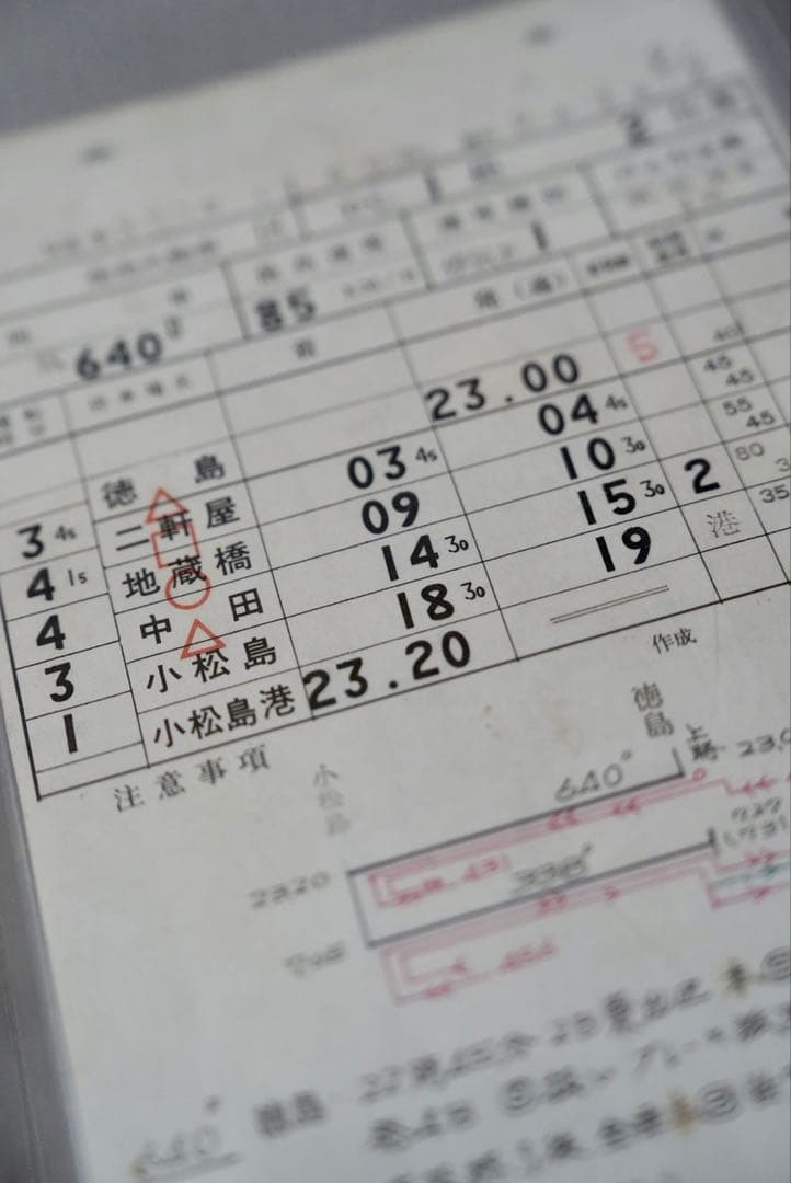【幻の最終ダイヤ】国鉄小松島線 運転士時刻表 1985年廃線前 徳島ローカル線