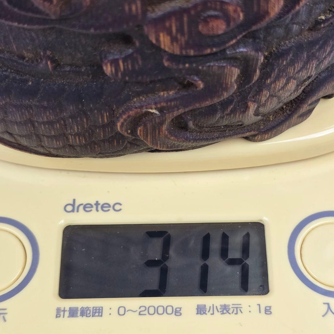 文房具 本物古竹材 細工 浮彫り 雲中飛龍紋 筆筒 美品 激安