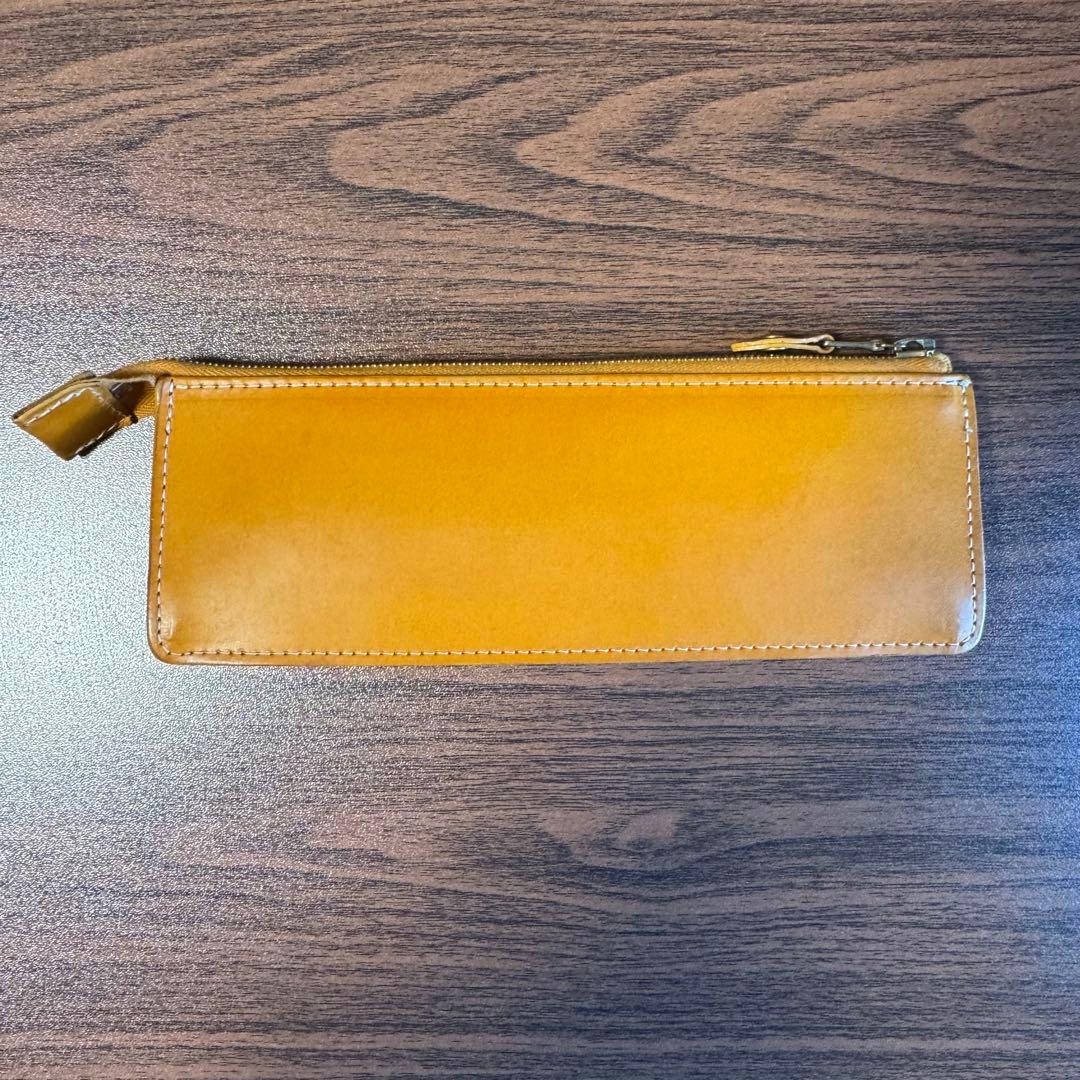 【美品】グレンロイヤル 本革ペンケース イエロー