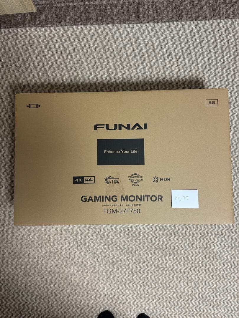 2023年製 FUNAI 4Kゲーミングモニター　144hz 27型　(箱あり)