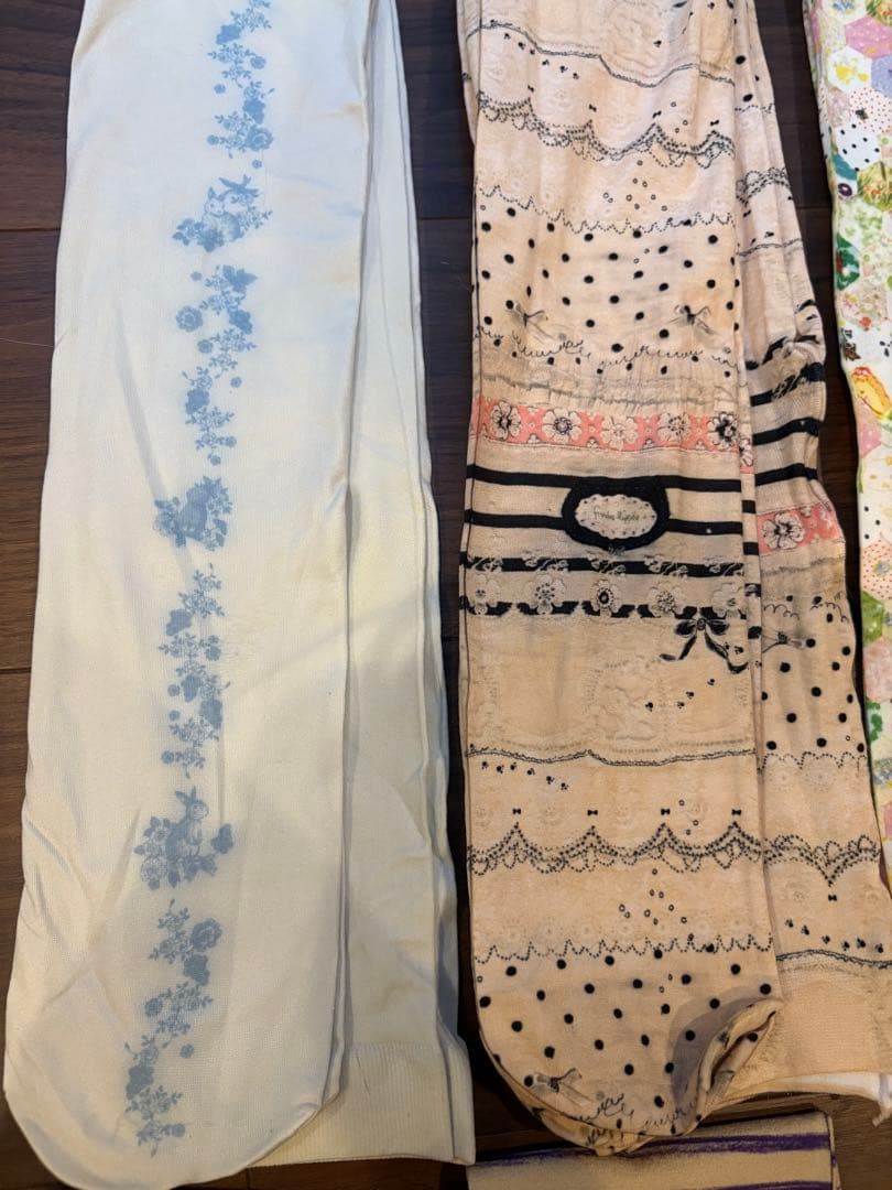 フランシュリッペ タイツ 柄タイツ まとめ売り ボーダー パッチワーク