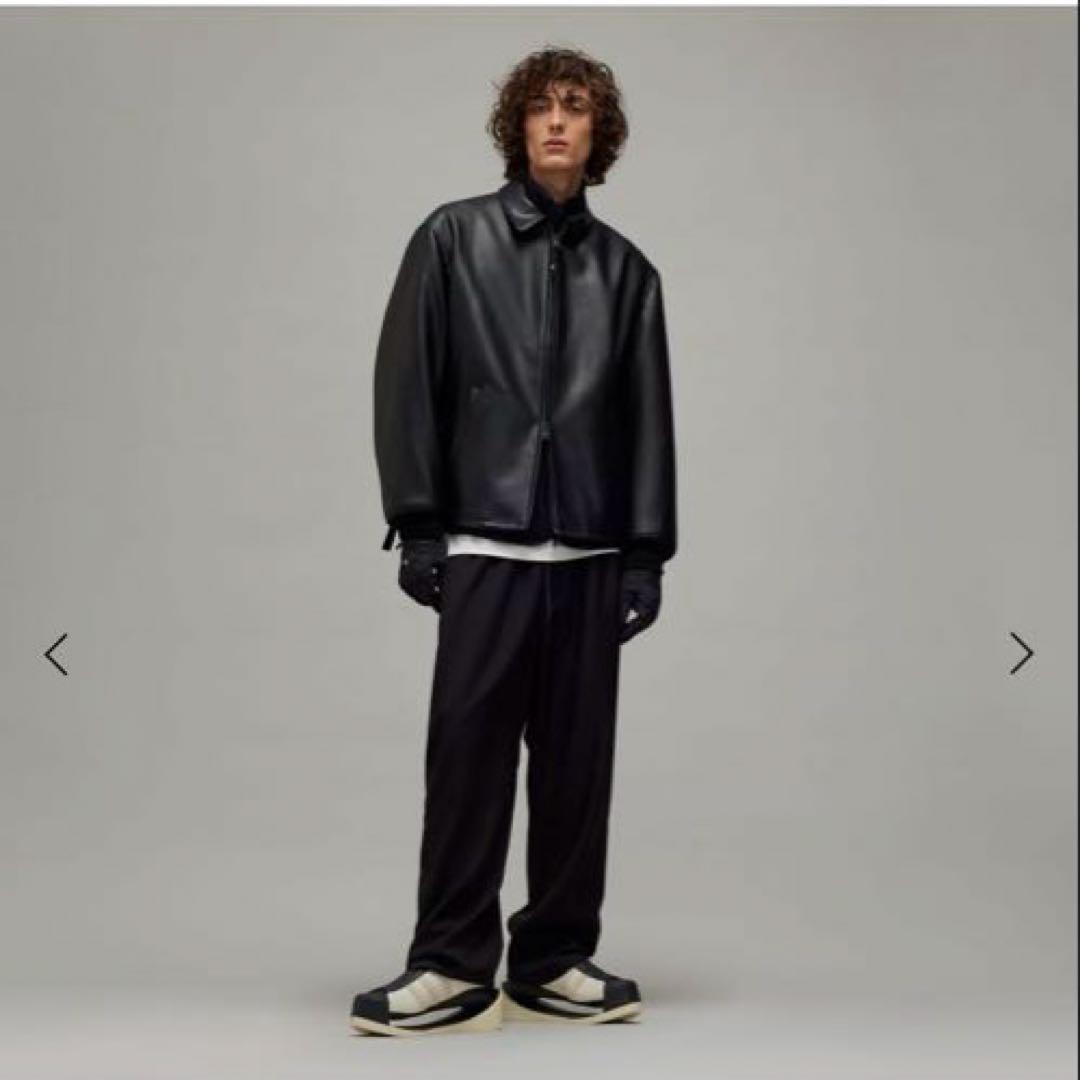 【新品】Y-3 ブラックレザージャケット【XL】