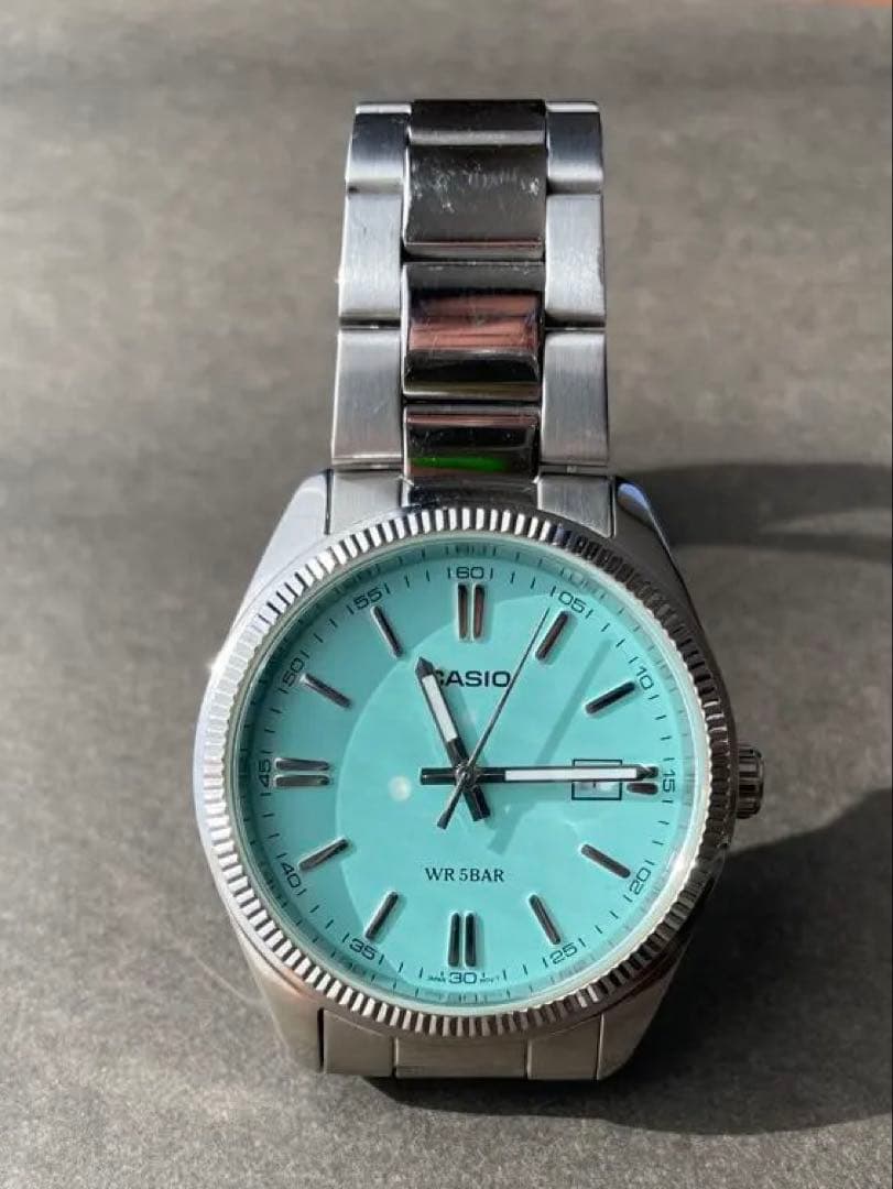 CASIO ティファニーブルー 腕時計MTP-1302D-2A2JF