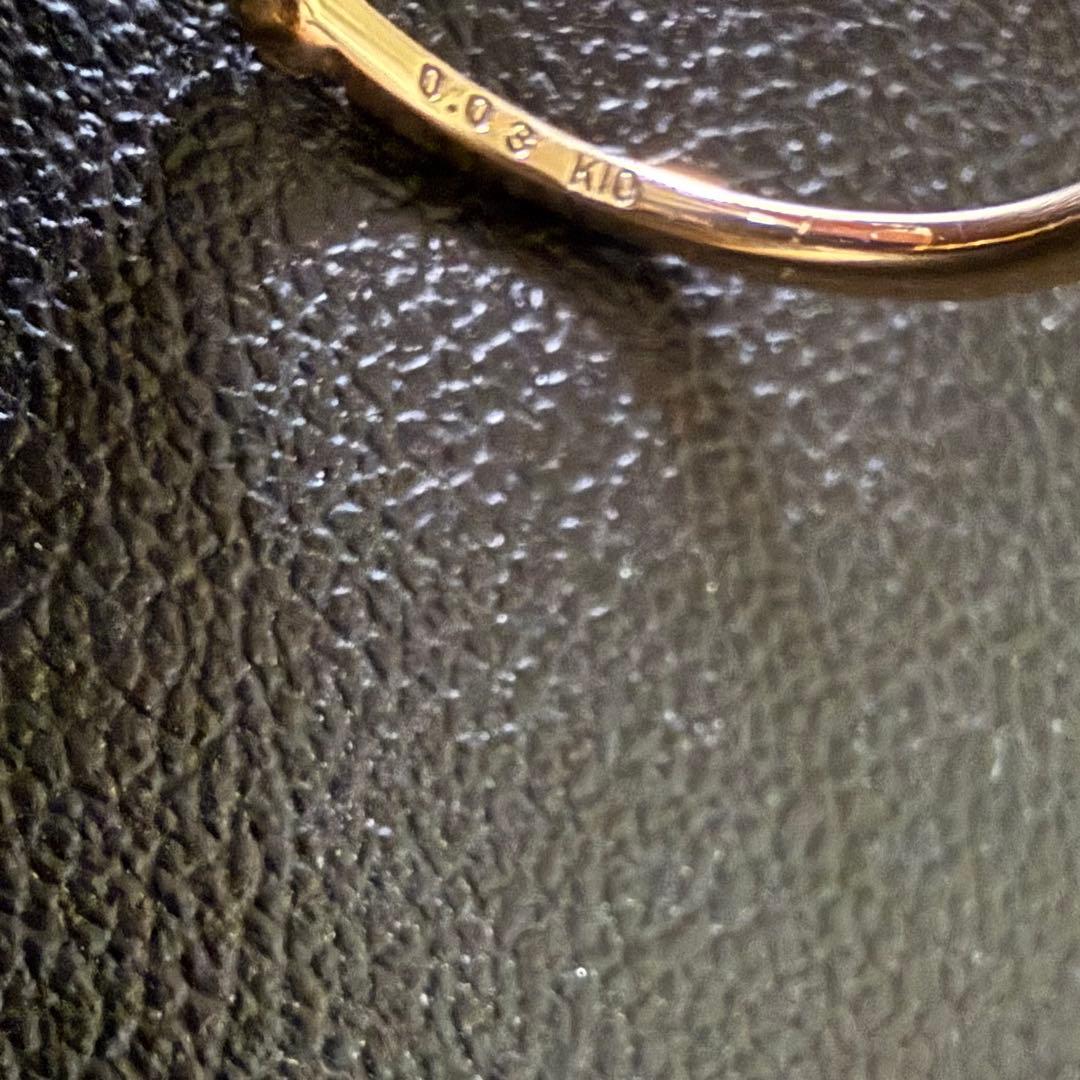 agete K10 パールダイヤ　リング