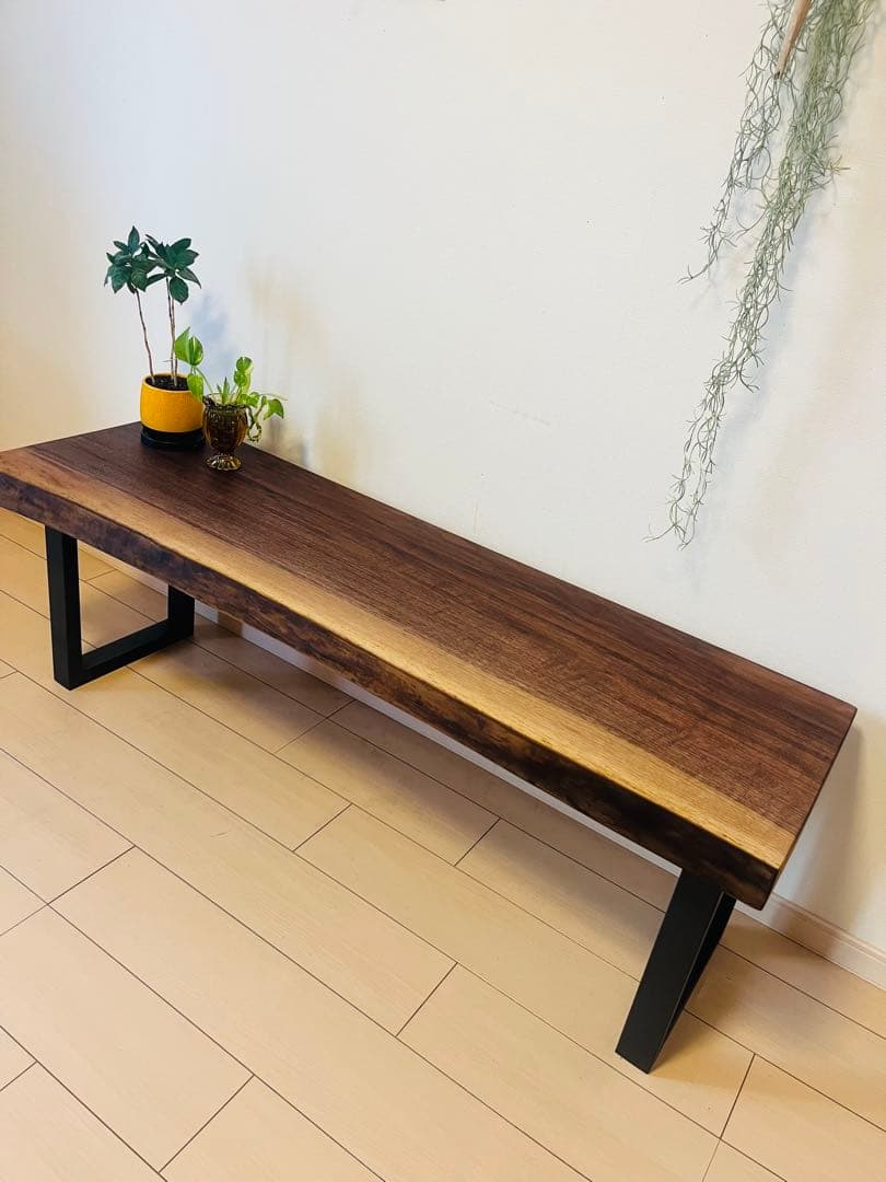 一枚板テーブル　カウンターテーブル　ウォールナット　ローテーブル　テレビ台