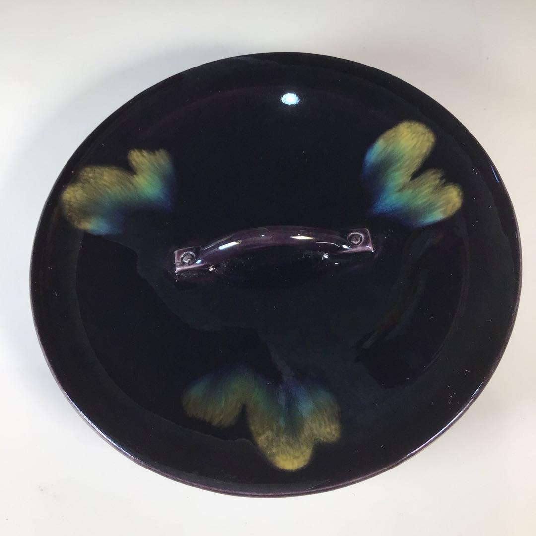 Ｎ３９３　水指　『九谷焼』『森澤昭三造』『釉彩水指』　共箱　茶道具