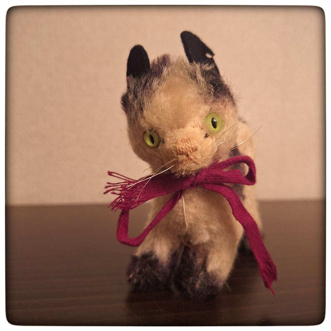 【猫 Gussy モヘア 希少 11 cm】 ヴィンテージ シュタイフ
