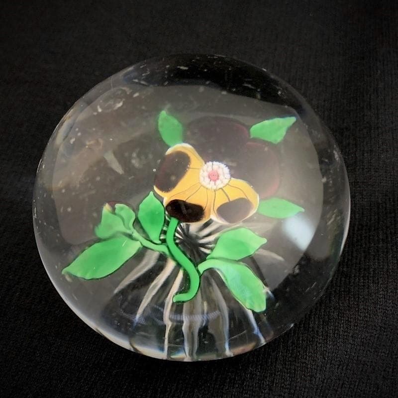 1850s スーパーアンティーク バカラ パンジー ペーパーウェイト