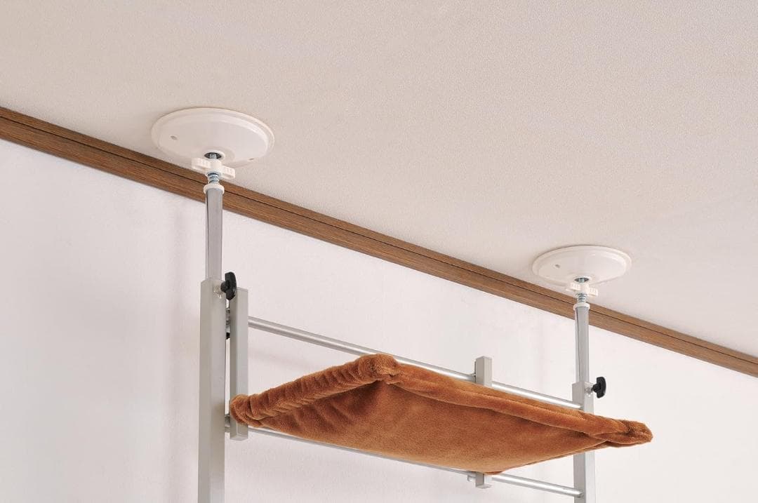 突っ張り型キャットタワー ブラウン 4段