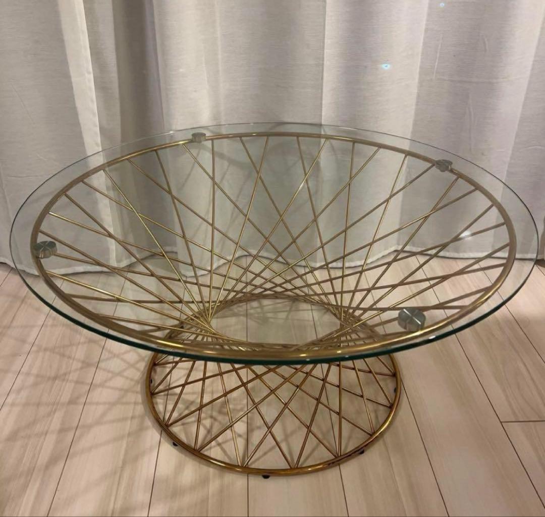 Francfranc マーリアコーヒーテーブル　ガラス天板テーブル 幅80cm