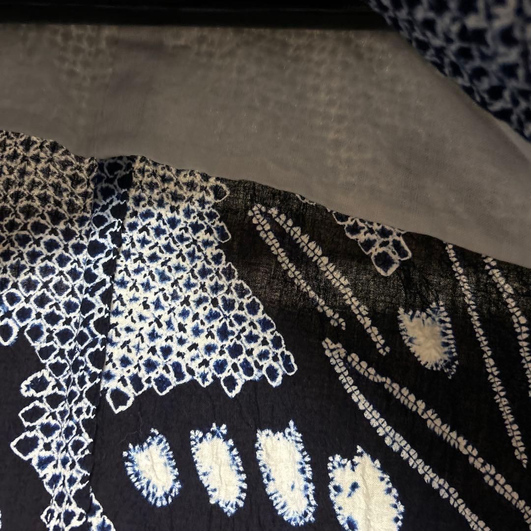 有松鳴海絞りフルセット 美品 夏の高級浴衣 藍染　未使用近い　美品　柳絞り