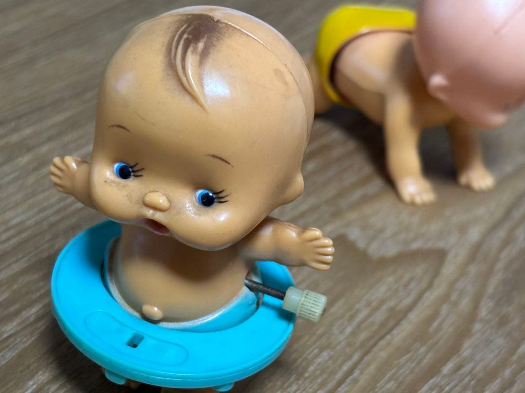 【超レア】昭和レトロ　ネジでよちよち歩く赤ちゃん人形✖️2体セット