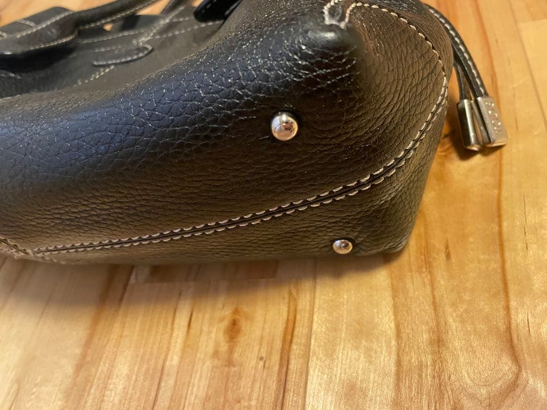 トッズ　バック　黒　レザー　手提げバック